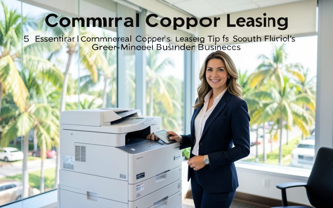 Commercial copier leasing tips for South Florida's eco-conscious businesses in a vibrant business district